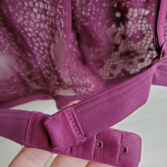 Victoria's Secret Sheer Burgundy Lace Bralette - Picture 12 of 16